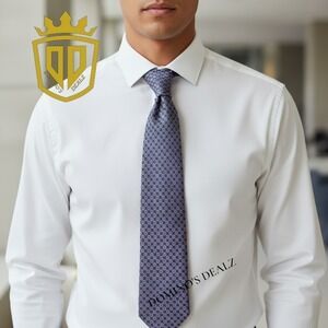 Coogi Violet Black Geometric Tie Polyester Bold Designer Dress 61.2 x 3.1 Art